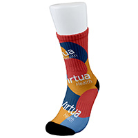 “Agile” Import Air Ship Premium Mid Leg Height Athletic Crew Sock Full Color Imprint